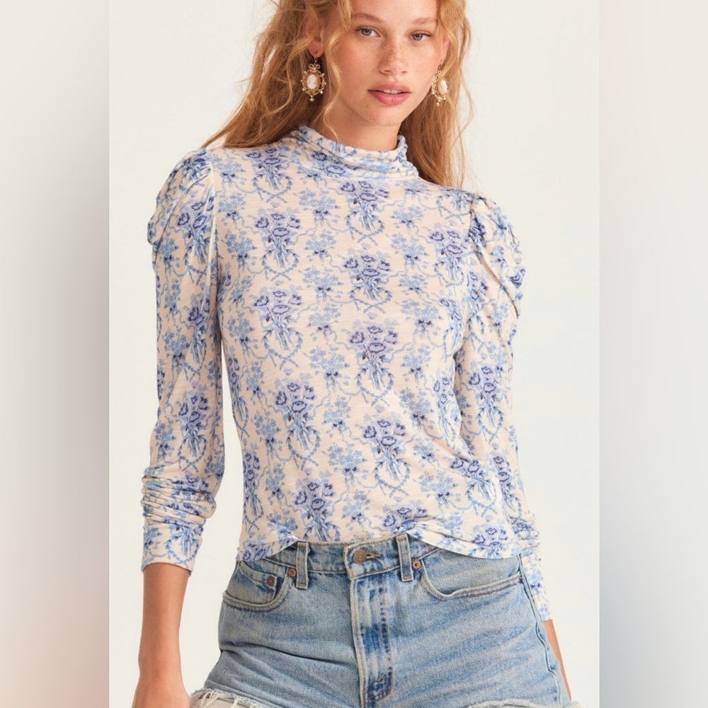 NEW LoveShackFancy Vienna Turtleneck Top